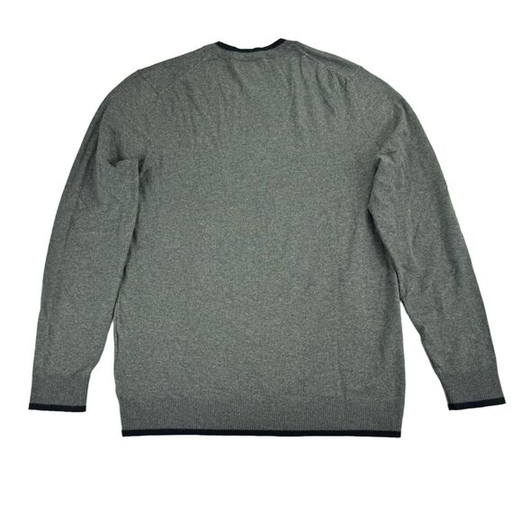 Alfani Mens Contrast Edge Crewneck Sweater Charcoal Gray M - Picture 2 of 4